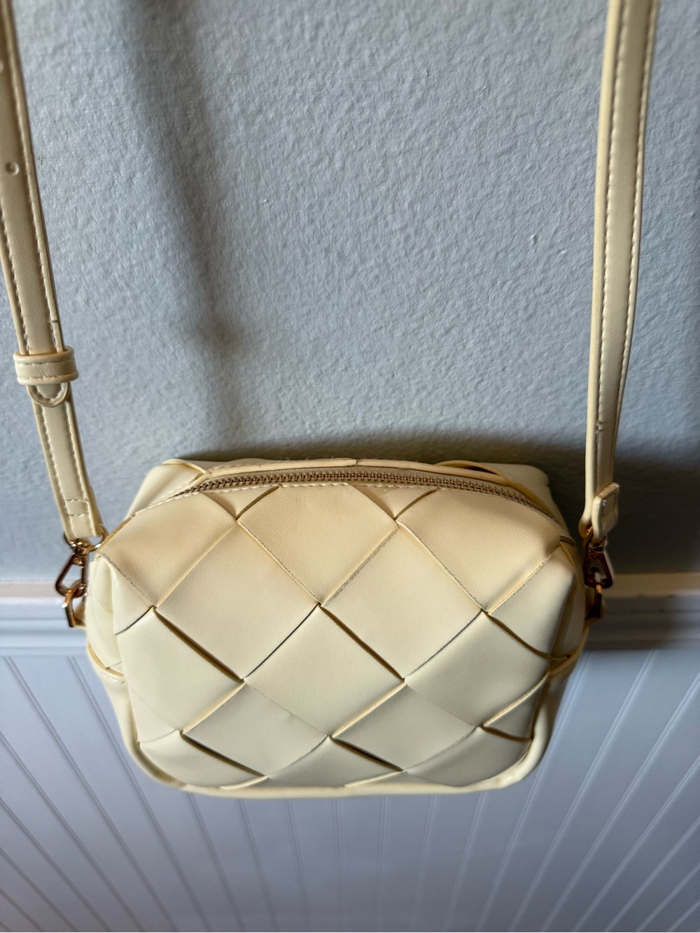 A New Day Basketweave Vegan Leather Crossbody Purse